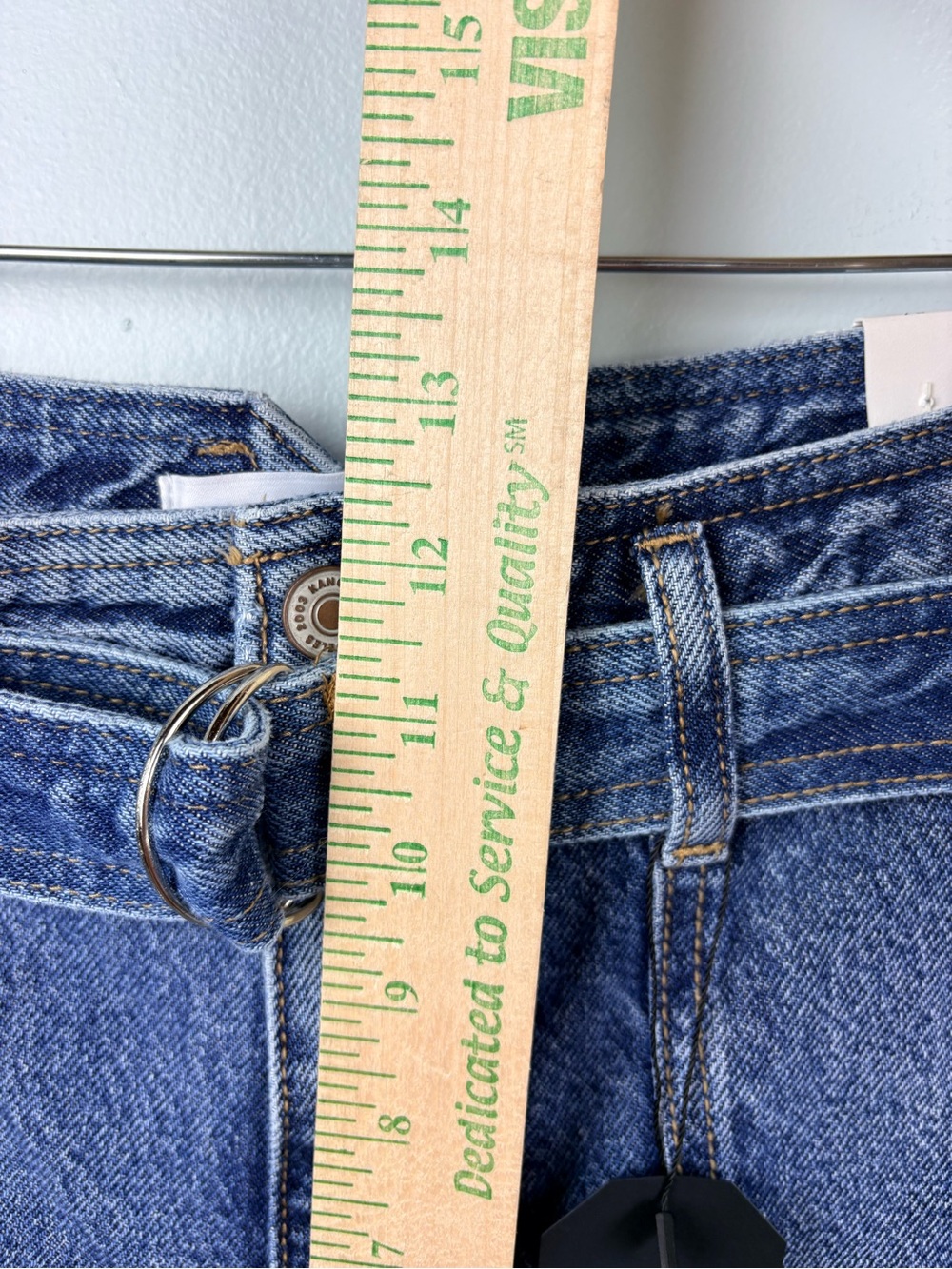 NWT Kancan Finn Ultra High Rise Wide Leg Jeans Belted Rigid Sz 11 or 29 - Picture 7 of 16